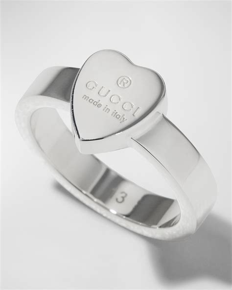 gucci pearl ring|heart ring with gucci trademark.